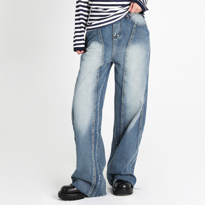 Dotif 女款慢褪色寬版丹寧褲 P26SS1-A2596