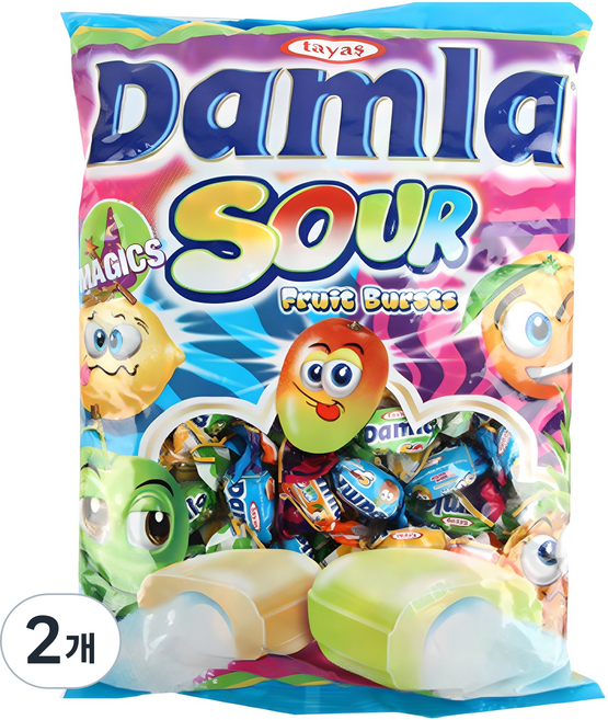 담라 사우어 소프트캔디, 1kg, 2개