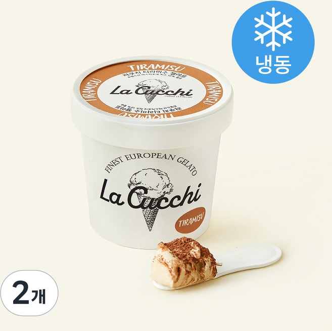 라쿠치 티라미수 젤라또 아이스크림 (냉동), 2개, 1개입, 150ml