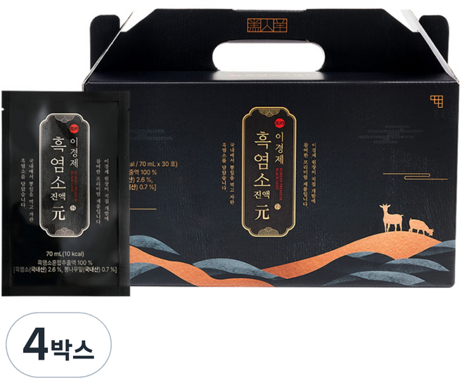 래오이경제 정품 흑염소진액 원 30p, 2.1L, 4박스