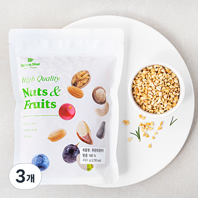 그린너트 볶음땅콩분태, 450g, 3개