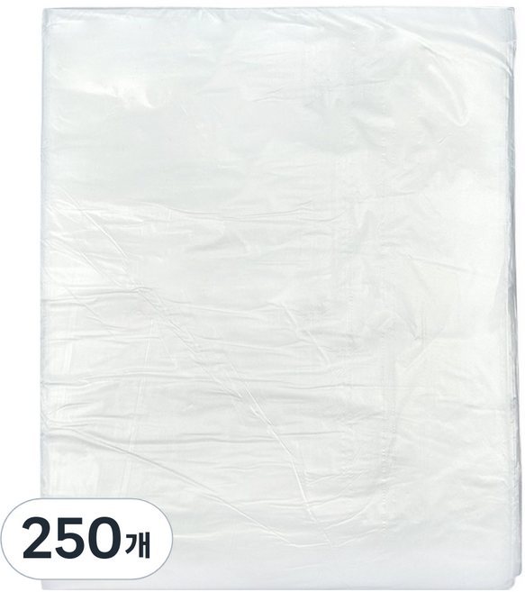 월드크린 분리수거 배접 비닐봉투 백색, 60L, 250개