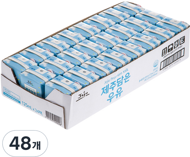 삼양식품 제주담은멸균우유, 125ml, 48개