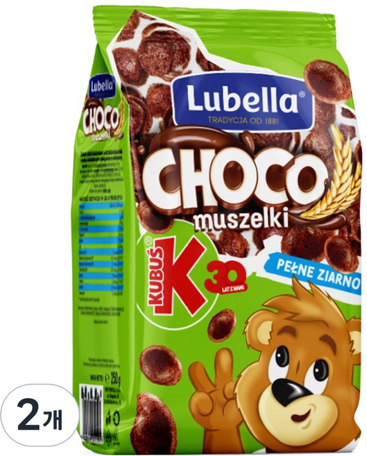 루베라 초코쉘 시리얼, 250g, 2개