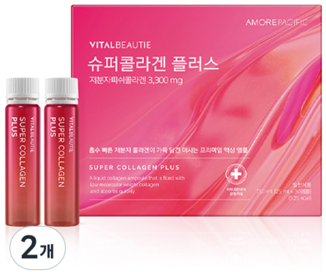 바이탈뷰티 슈퍼콜라겐 플러스 30회분 30p, 2개, 750ml