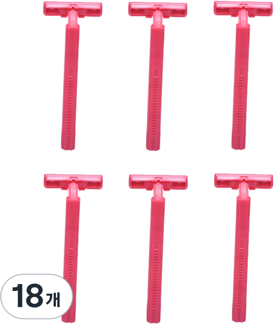 펄맥스 드위트리 2 일회용 면도기 레드, 5개입, 18개