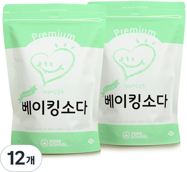 SODA SCHOOL 高級小蘇打粉, 1kg, 12個