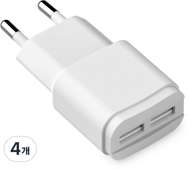 구스페리 가정용 아이폰 C타입 멀티 충전기 어댑터 2포트 20W, 화이트, 4개