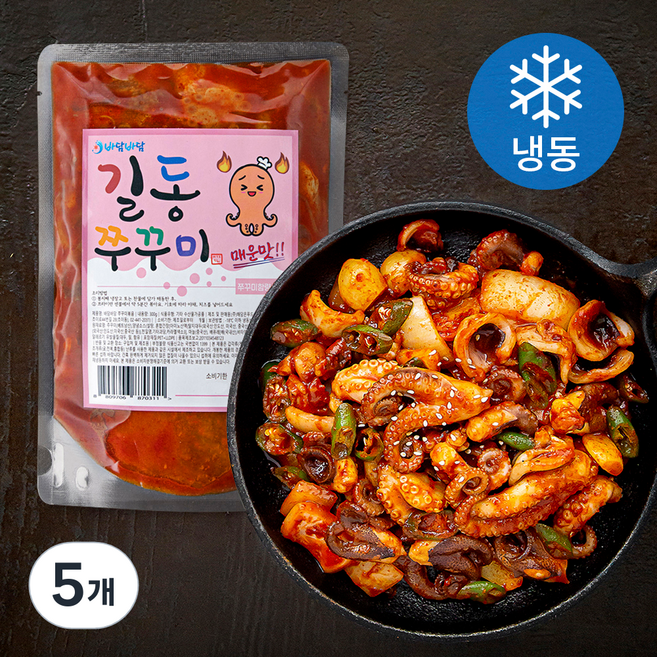 바담바담 길동 쭈꾸미볶음 매운맛 (냉동), 300g, 5개