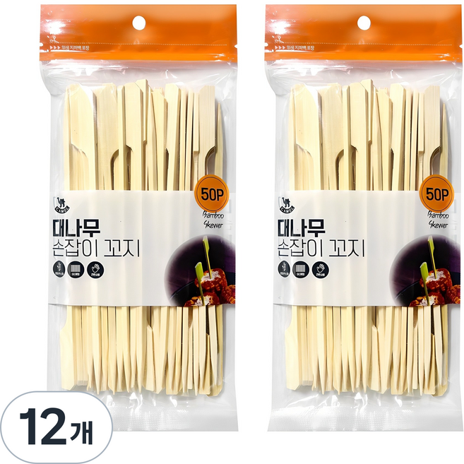 영수산업카멜 대나무 손잡이 꼬지 10cm, 12개, 50개입