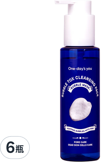 One-day's you Bubble Tox 毛孔掰掰潔面膜 100ml, 1瓶, 6瓶