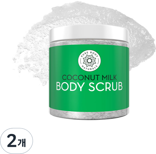 퓨어바디내추럴스 코코넛 밀크 바디 스크럽, 2개, 340g