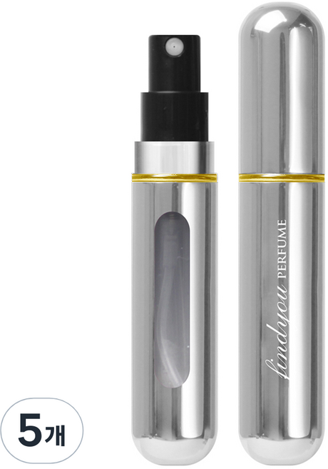 파인듀 향수 공병 8ml, 샤인실버, 5개