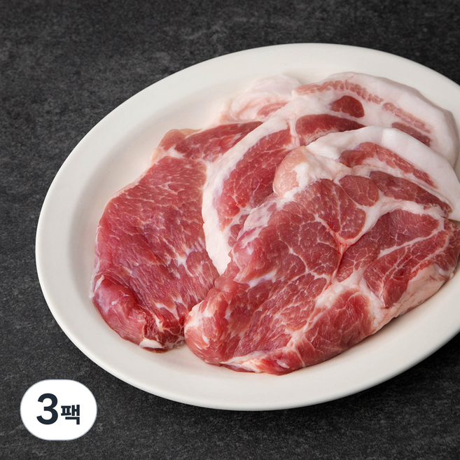 몬트락 한돈 제주돼지 무항생제 목심 구이용 (냉장), 500g, 3팩