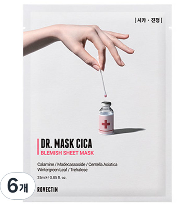ROVECTIN Dr. Mask 積雪草面膜, 1入, 6個