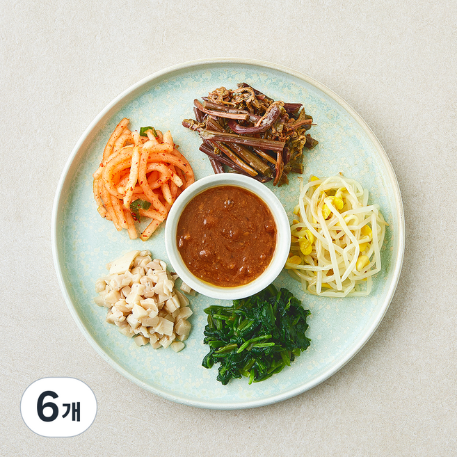 남도애꽃 강된장 오색 비빔밥, 200g, 6개