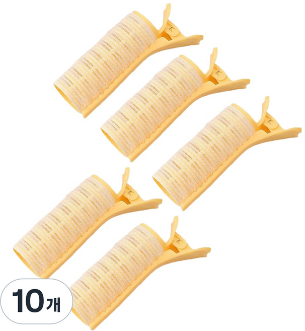 딥톡 앞머리 뿌리볼륨 클립 헤어롤 DT0987, 10개, 옐로우