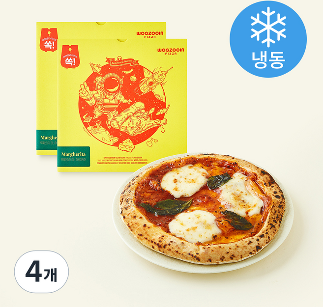 우주인피자 미니 마르게리따 (냉동), 196g, 1개입, 4개