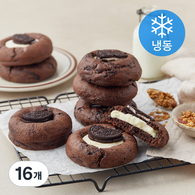 더블스윗 오레오 크림치즈 르뱅쿠키 (냉동), 100g, 1개입, 16개