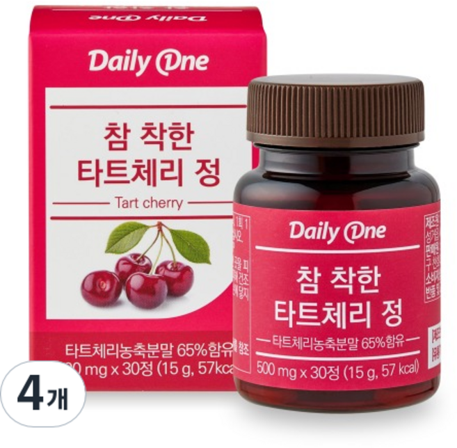 데일리원 참 착한 타트체리정, 4개, 30정