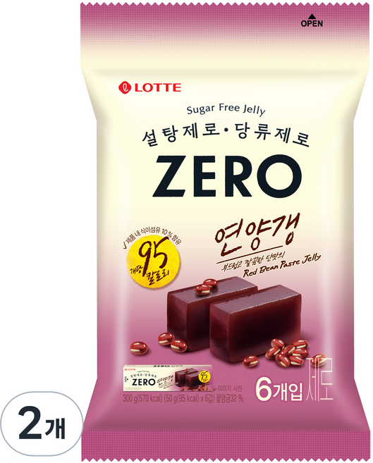 롯데제로 연양갱 50g x 6p, 300g, 2개
