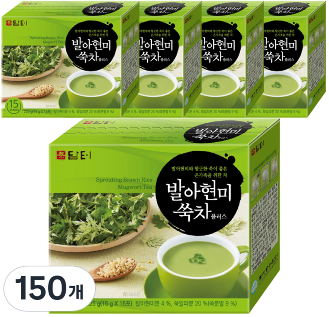 담터 발아현미 쑥차 플러스, 15g, 15개입, 10개