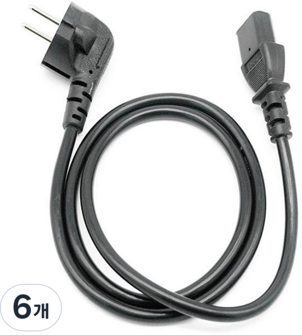 애니포트 국산 AC코드 220V 10A 0.75SQ 파워케이블, 6개, 3m