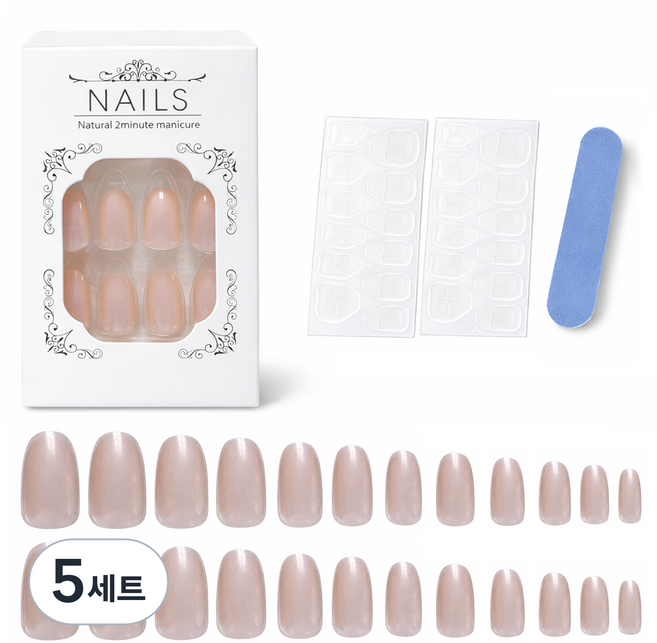 비앙티노 누드핑크 그라데이션 젤네일 팁 24p 세트 25BRS293, 5세트, NO 2