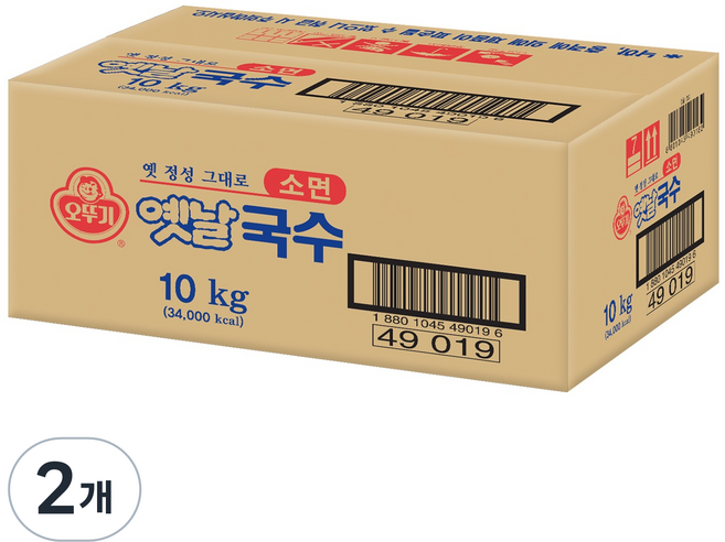 오뚜기 옛날국수 소면, 10kg, 2개