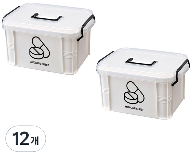 엠리빙 다용도 약통 정리함 S, 12개
