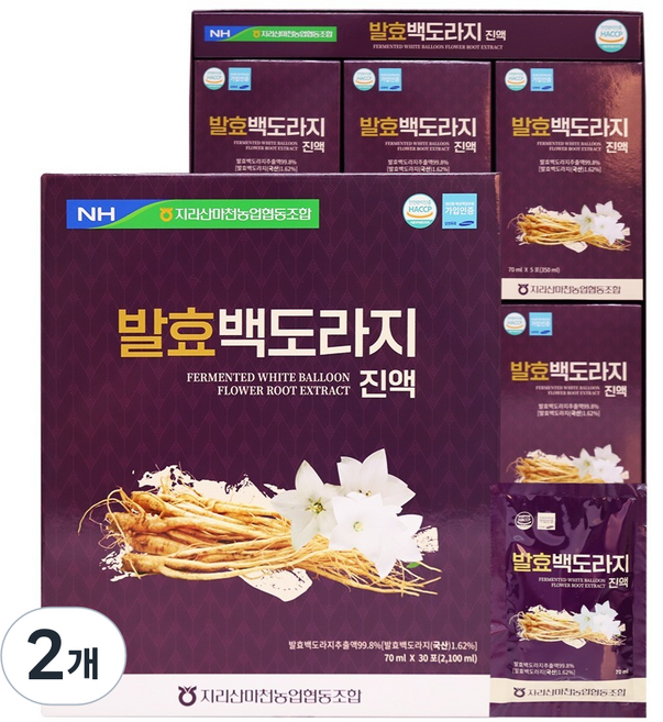 농협 발효 백도라지 진액 30p, 2.1L, 2개