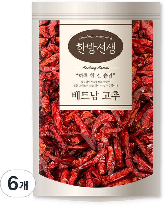 한방선생 베트남 건고추, 6개, 200g