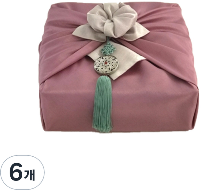 르미에 실크 겹 보자기 80 x 80 cm, 핑크 + 아이보리, 6개