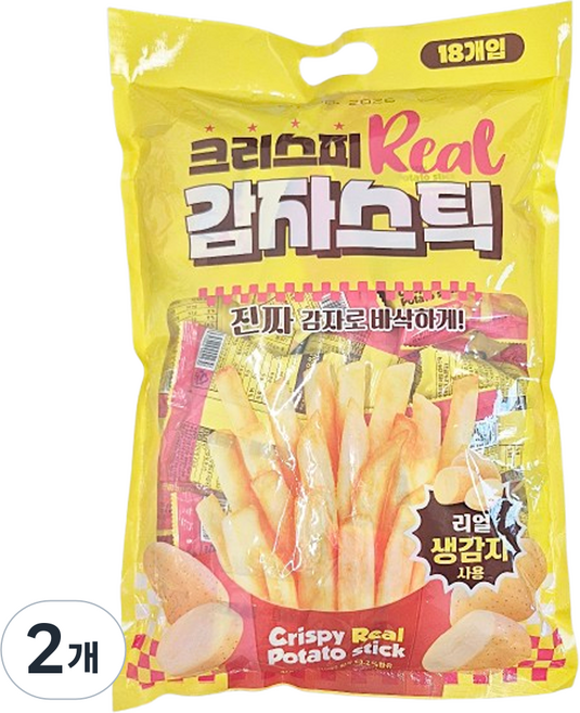 크리스피 리얼 감자스틱, 360g, 2개