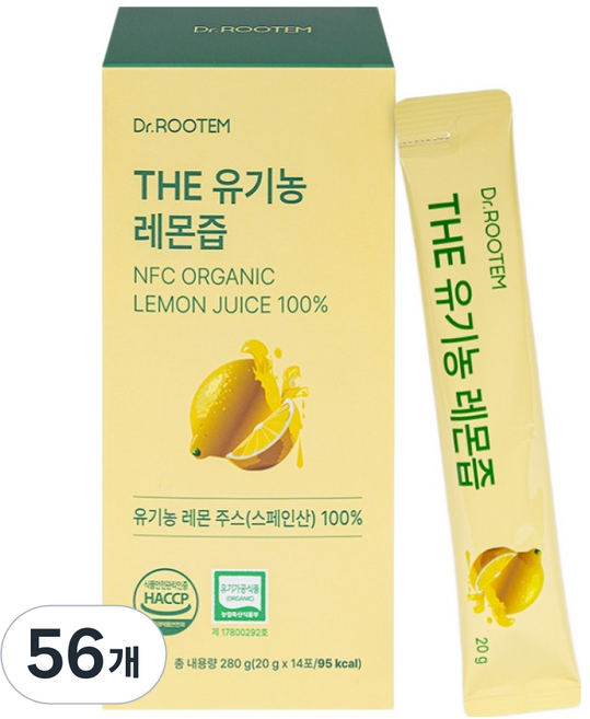 닥터루템 정품 THE 유기농 레몬즙 스틱, 20g, 56개