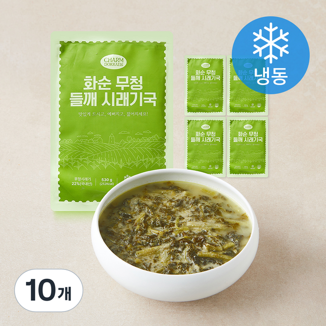 참도깨비 들깨시래기국 (냉동), 530g, 10개