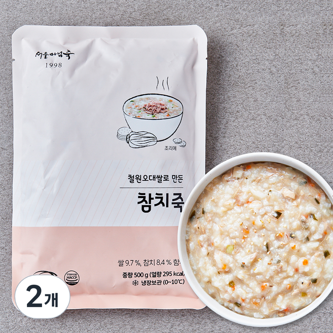 서울마님죽 참치죽 (냉장), 500g, 2개