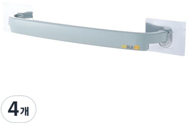 또사자 무타공 수건걸이 부착형, 블루, 4개