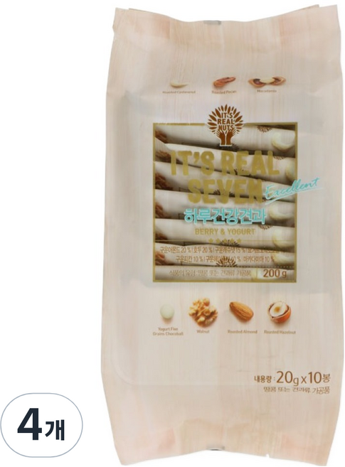 잇츠리얼넛츠 리얼세븐 하루건강견과 엑설런트 10p, 200g, 4개