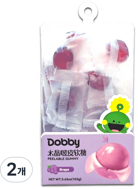 Dobby 필러블 구미 포도맛, 103g, 2개
