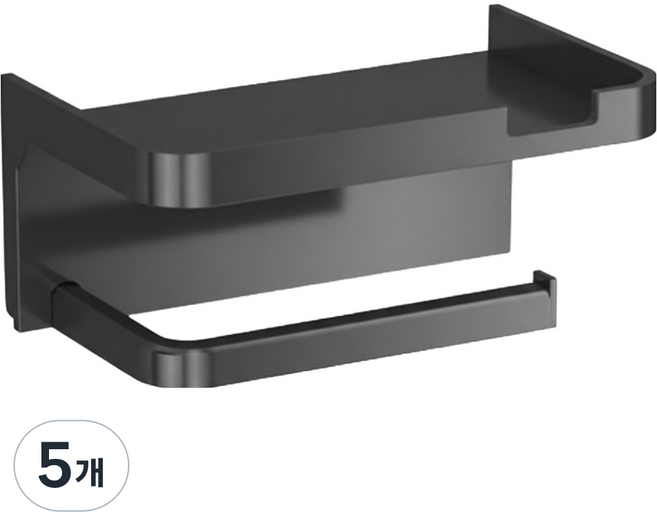 쉐리엘 고급 무타공 휴지걸이, 그레이, 5개