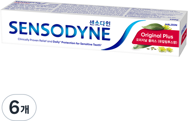 센소다인 오리지날 플러스 민감성 치약, 6개, 100g
