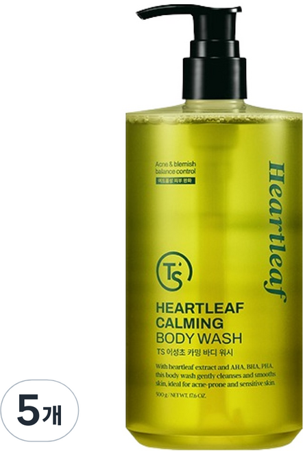 TS 어성초 카밍 바디워시, 500g, 5개
