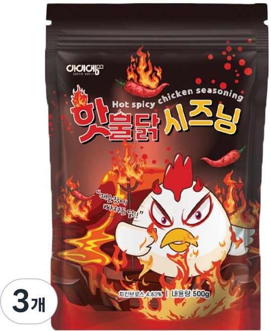 아이엠소스 핫불닭시즈닝, 500g, 3개