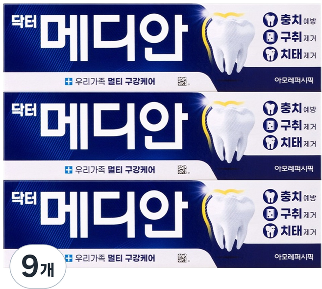 메디안 닥터메디안 멀티 구강케어 치약, 120g, 9개