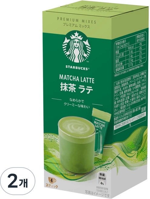 스타벅스 말차라테, 24g, 4개입, 2개 - 쿠팡