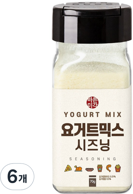바른미각 요거트믹스 시즈닝, 6개, 70g