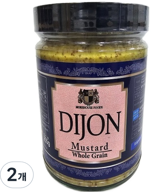모어하우스 홀그레인 디종 머스타드, 255g, 2개