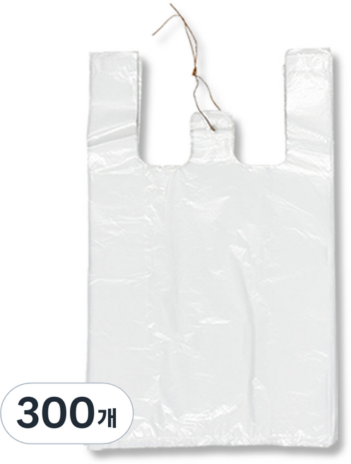 애니돌 손잡이 마트 비닐봉투 유백, 20L, 300개