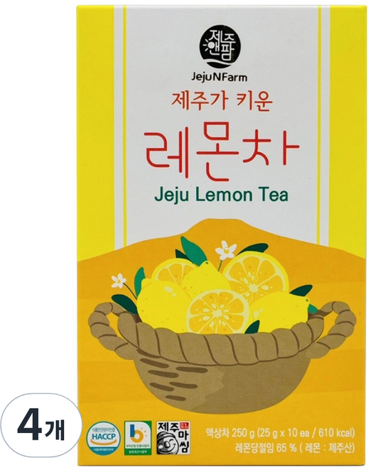 제주앤팜 레몬차 스틱, 25g, 10개입, 4개